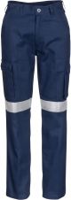 DNC Ladies Cotton Drill Cargo Pants with 3M Reflective Tape