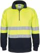 DNC Hi Vis 1/2 Zip Fleecy with Hoop Pattern CSR Reflective Tape