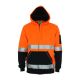 DNC Hi Vis 2 tone full zip super fleecy hoodie with CSR Reflective tape