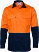DNC Hi Vis Two Tone Cotton Drill Shirt Long Sleeve