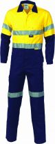 DNC Hi Vis Two Tone Cotton on Coverall with 3M Reflective Tape