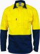 DNC Hi Vis 2 Tone Cool-Breeze Close Front Cotton Shirt Long sleeve