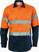DNC Hi Vis Cool-Breeze Close Front Cotton Shirt with 3M Reflective Tape Long sleeve
