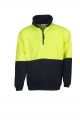 FACTORY SECONDS Blue Whale Hi Vis Fleecy HALF ZIP JUMPER <<NON-RETURNABLE bss-converted></picture>>